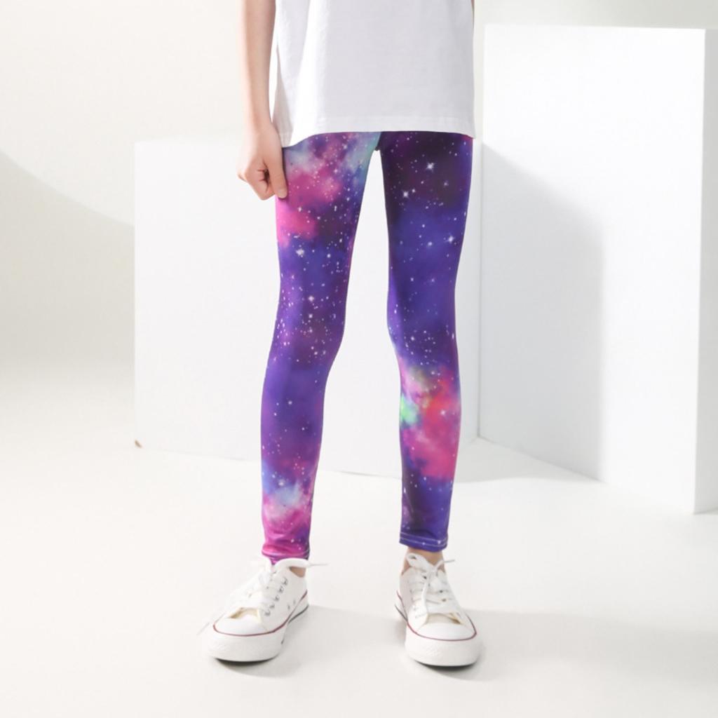 Enfants, Extensibles, Leggings, Pantalon Fille, Été, Coupe Ajustée, Pantalon Imprimé
