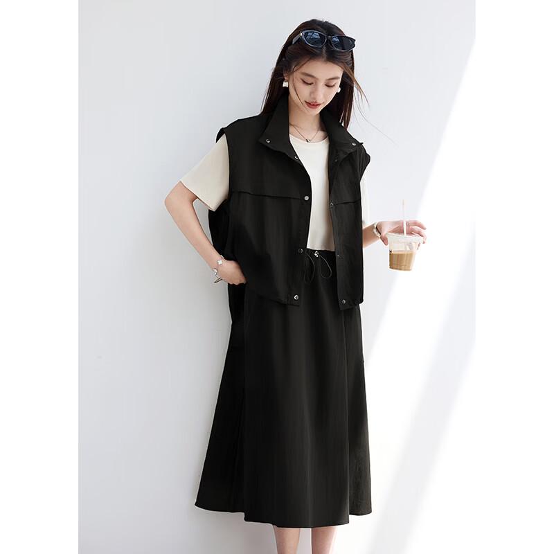 

VICTORIA&VERA Summer Casual Jacket & Midi Dress Set M