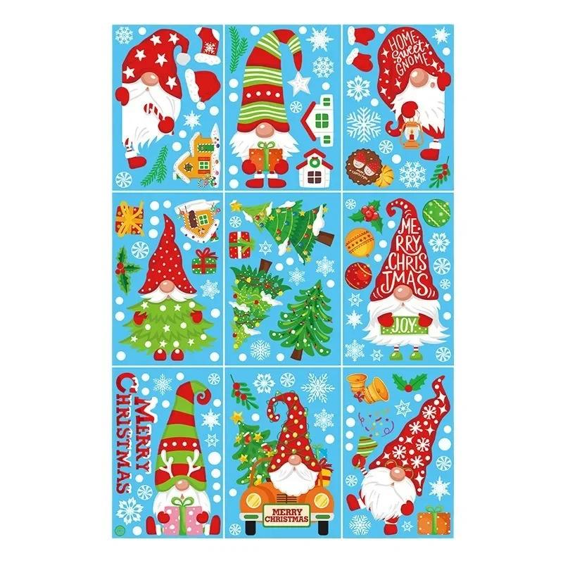 Christmas Dwarf Dwarf Removable Self-sticker PVC Window Sticker Static Sticker Christmas Decoration Party Window Sticker