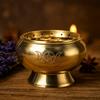 Brass Charcoal Incense Burner Triple Moon Pentacle