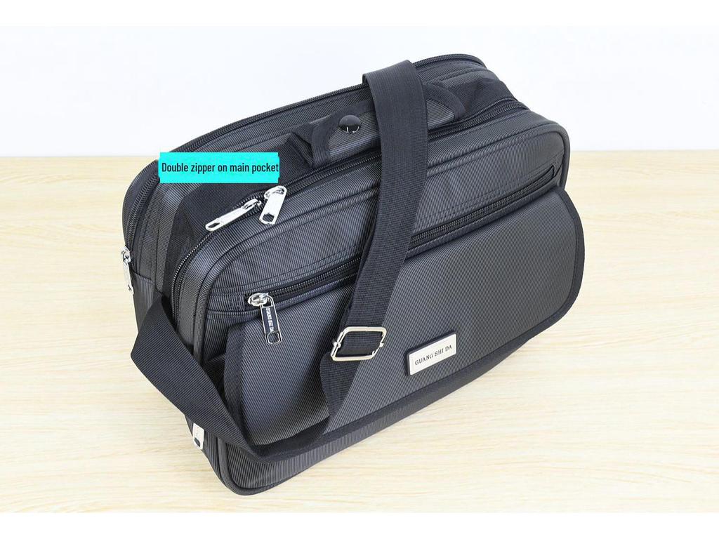 Black Waterproof Messenger Bag for Men and Women - Shoulder, Cashier, Storage, Express Handbag, and Wallet In One