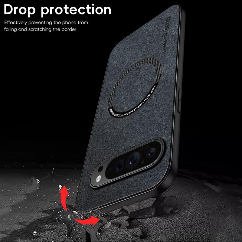 Luxury Lambskin Leather Slim Magnetic Cover For Google Pixel 9 Pro XL 8 Pro 7A for Magsafe Shockproof Matte Phone Case
