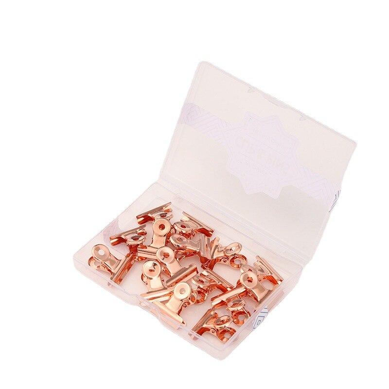 12 teile/schachtel Metall Clips Büroklammern Bill Clips Goldene Rose Goldene Clips Student Lehrer Büroklammern Büro Business Liefert