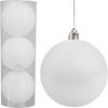 Set of 3 Iridescent Snowflake Baubles 8 Cm