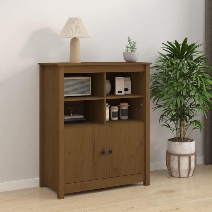 821515 vidaXL Buffet Honey Brown 83x41.5x100 Cm Solid Pine Wood