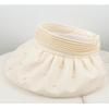 Foldable Japanese Organza Bright Beaded Eaves Empty Top Shell Hat Women's Summer Travel Visor Headband Sun Hat