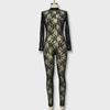 2023 Sexy Lace See-Through Long-Sleeve Jumpsuit for Women - Slim Fit, Popular European & American Fashion