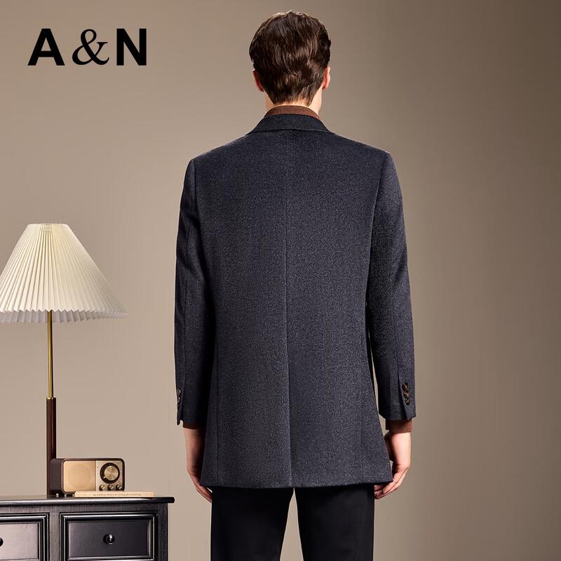 Antonio Men's Cashmere Silk Wool Blend Mid-Length Overcoat