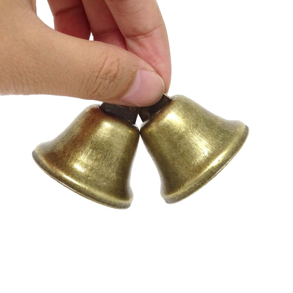 10pcs Vintage Bronze Jingle Bells Dog Potty Training Making Wind Chimes for Festival Party Making Wind Christmas Decoration 38mm