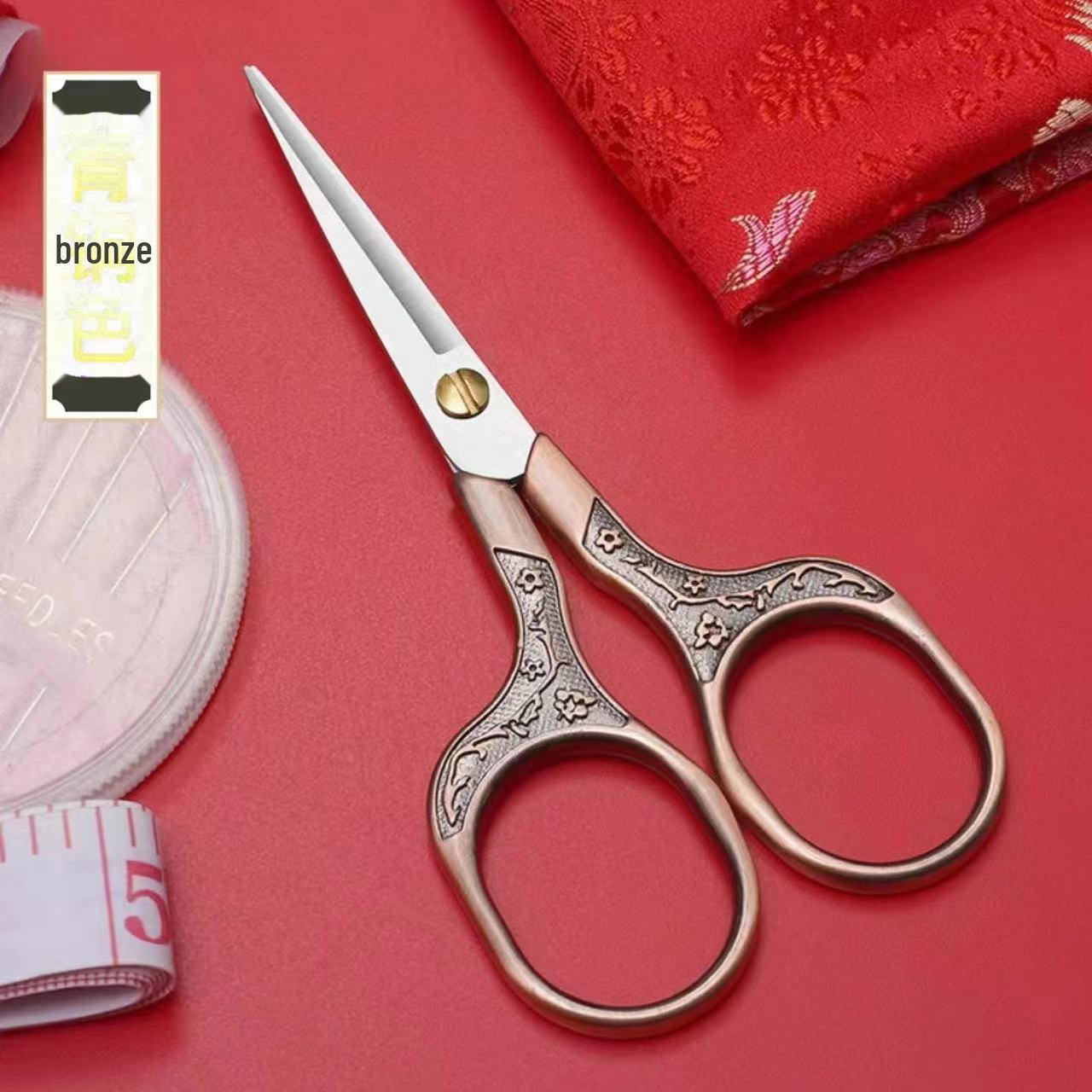 

Ножницы из нержавеющей стали в стиле ретро «Цветок сливы»: Домашнее хозяйство, вышивка, резка бумаги и ниток, маленькие ножницы ручной работы для украшения окон медный