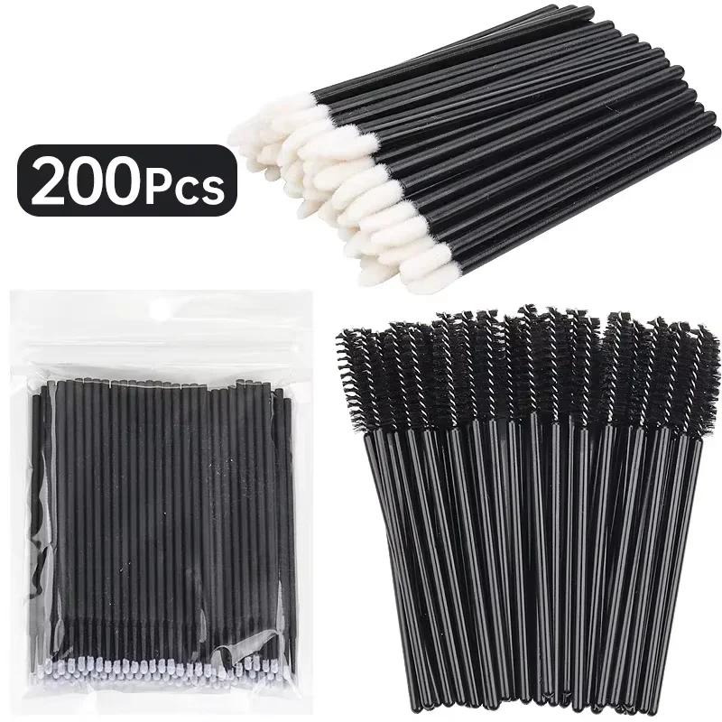 Eyelash Brush 200pcs Micro Brush Eyelash Extension Special Eyelash Removal Brush Lipline Cotton Brush for Eyelash Extension Tool