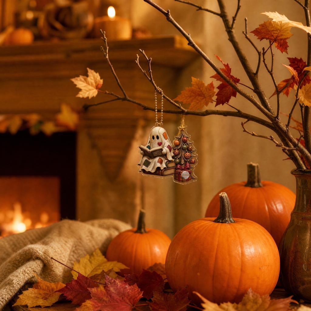 Halloween Acrylic Ornament Cute 2D Hanging Decoration for Party Favors and Home Decor
