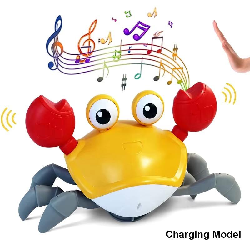Crawling Crab Toys Light Music Crawling Fun Toys Electric Induction Escape Toy Pets Electronic Interactive Toy for Dogs and Cats
