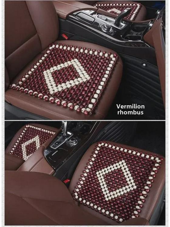 Pernă de răcire pentru scaun auto din lemn țesute manual - Covoraș universal de vară, respirabil