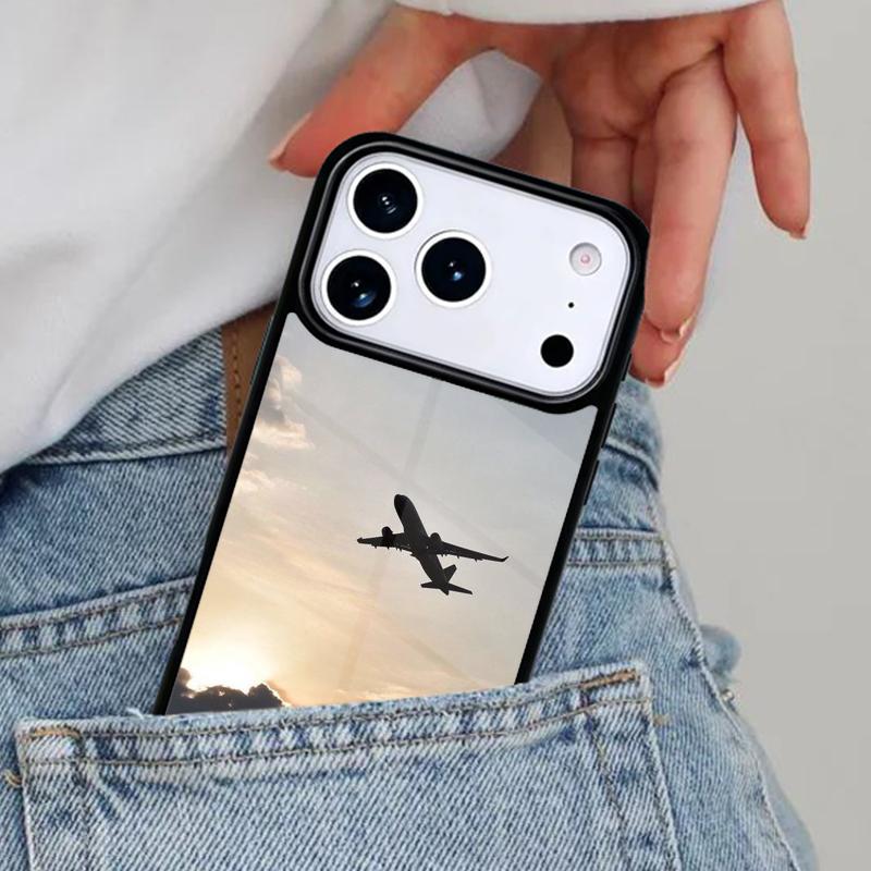 Aircraft Airplane Fly Travel soft Phone Case for iPhone 16e 15 14 13 12 17 Pro Max Plus Air 17pro Cover Coque