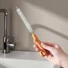 Set da 4 Pezzi Pennello per Pulizia con Manico a Coccodrillo, Pulitore per Cannucce per Alimenti con Asta in Acciaio Inossidabile, Strumento per la Pulizia di Spazi Stretti in Cannucce per Biberon e Tazze d'Acqua