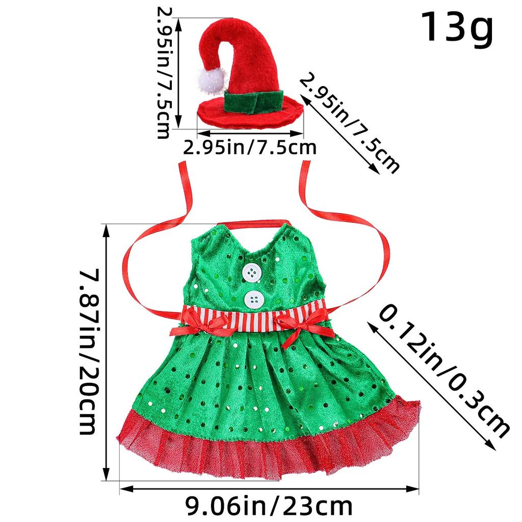 Weihnachtselfen Kostüm Weinflasche Set Dekorative Ornamente Weihnachten Niedlich Rotwein Set Tischatmosphäre Dekoration Requisiten
