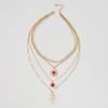 Tooxika Vintage Sun Love Heart Flower Necklace Diamonds Niche Street Fashion Necklace Women