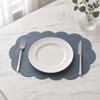 2 Pcs Leather Placemats with Embossment Design No-Slip Heat Resistant Table Mats