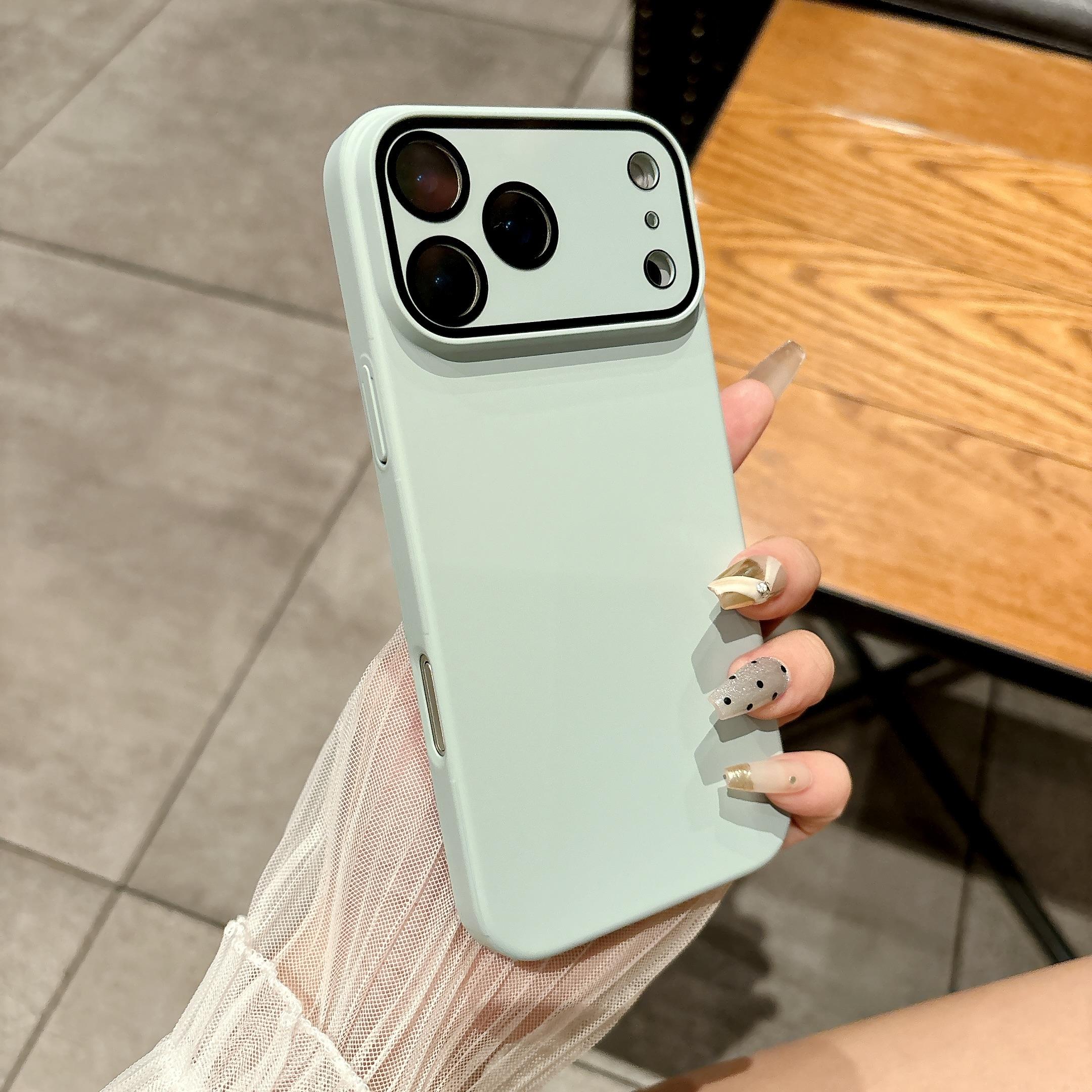 

Matte PC Original Machine Feel Lens Protection Phone Case for iPhone 17 16 15 14 Plus 13 12 11 Pro Max Shockproof Bumper Cover iPhone17