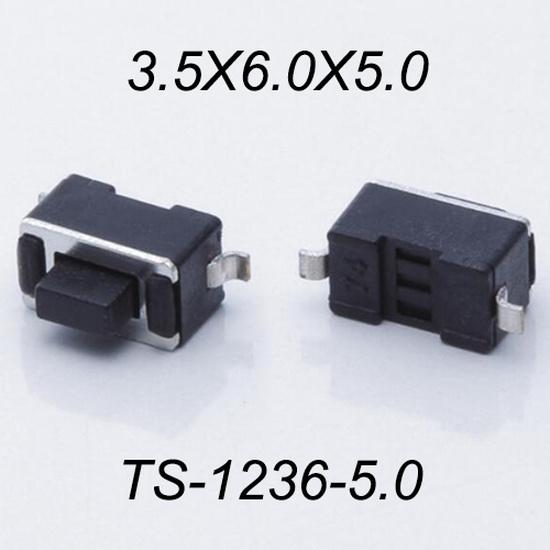50PCS Black Push Button Switch Momentary Tact Button Switch 3X6X5mm/4.3mm DIP /SMT 2Pin 260GF Key Power Button