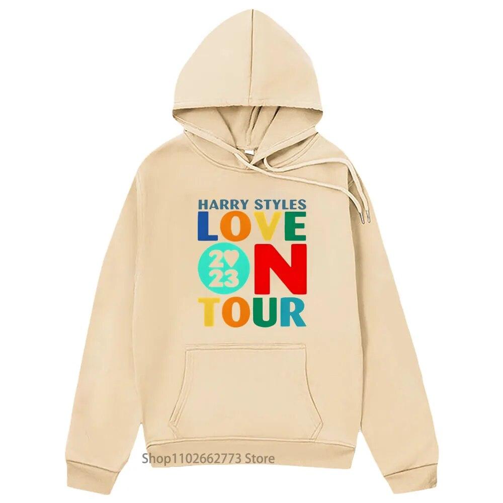 Love O Tour Concert Hoodies Unisex Vintage Harrys Haus Sweatshirt with Hooded Hip Pop Music Tops Kpop Clothes Women Winter Pullover
