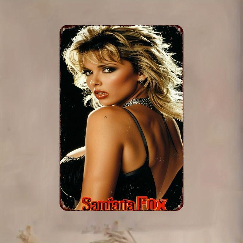 Vintage Metal Sign Art, Sexy Lady Garage Decor, Bar Bedroom Wall Tin Poster