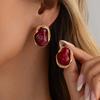Vintage Colorful Resin Pearl Stud Earrings for Women Elegant Imitation Pearl Irregular Geometric Earrings Jewelry Gifts