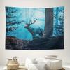 Hirschwald Wandteppich Natur Wandbehang Waldtier Heimdeko Berglandschaft Raumteiler Ästhetische Schlafsaal Kunst