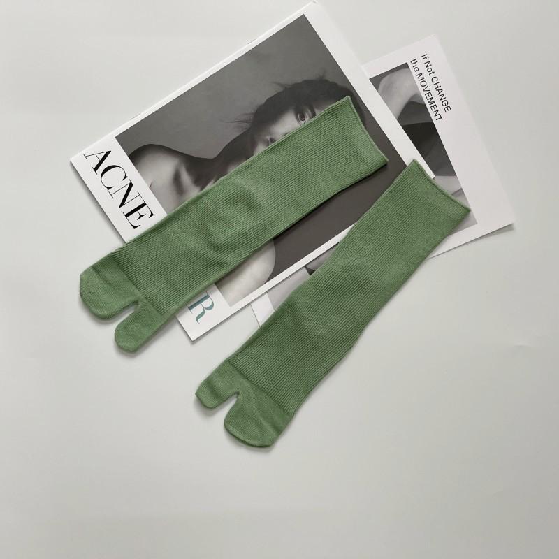 

Носки из чесаного хлопка с раздельным пальцем для мужчин и женщин, однотонные, в мелкую полоску, удобные, мягкие, с двумя пальцами, японские носки таби в стиле харадзюку для женщин Size 36-42