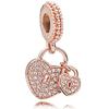 Popular Rose Gold Bracelet, Women'S Beads, Loose Beads, Beaded Pendant, Basic Fixed Buckle, Girlfriend Jewelry