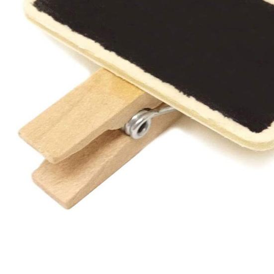 50Pcs Mini Chalkboard Signs Wooden Clip Reserved Table Signs Cute Mini Message