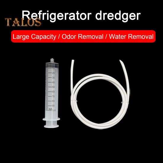 2/5Pcs/Set Refrigerator Drain Hole Unclogger Kit with Injector 150CM Hose Ice Scraper Fridge Water Remover Cleaner Blocked Outlet Hole Unclogging Tool