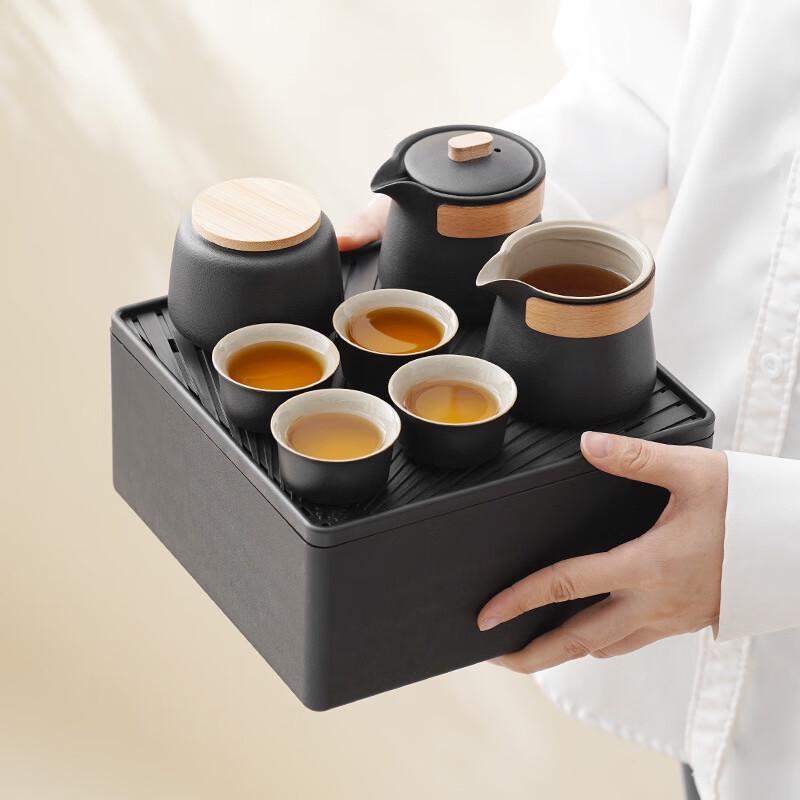 Портативный набор для кунг-фу чаепития Dingsheng Blue Bag