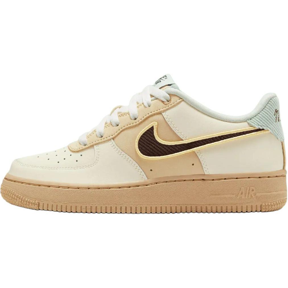 

New Nike Air Force 1 Anti-Slip Wear-Resistant Low-Top Kids Skateboarding Shoes Ecru Teenagers HQ3473-122 35.5