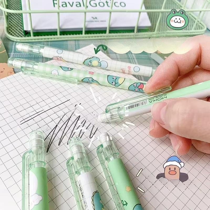 Automatisk Blyertspenna Förpackad Tecknad Aktivitetsblyertspenna Elev Söt Kreativ Tryckpenna Skolmaterial med Radergummi Gåva