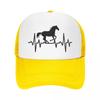 Custom Heartbeat Horse Baseball Cap Outdoor Women Unisexs Adjustable Animal Lover Trucker Hat Summer Personalized Dad Hat