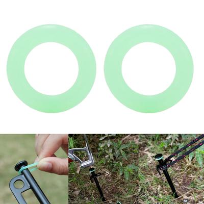 Tent Stack Rings Glow In The Dark Tent Canopy Nail Rings Fluorescent Camping Ground Stack Circle Luminous Tent Pegs Loop