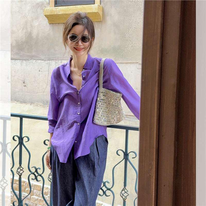 

Libelin Sisiy s Personal Collection: 2025 Silk-Cotton Fairy Long-Sleeve Shirt for Women, 9 Momme Real Silk Large
