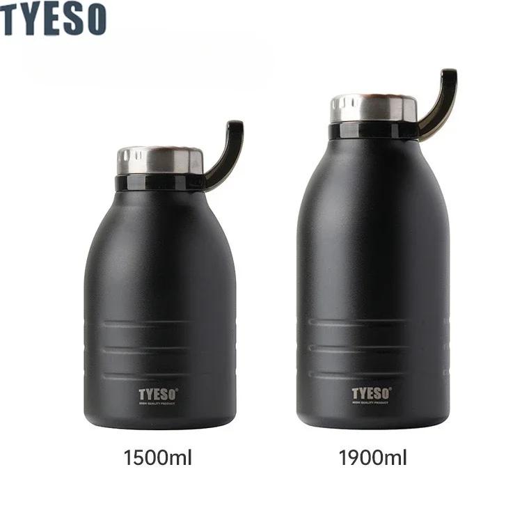 Tyeso 1500ML Stainless Steel Large Capacity Insulated Flask Outdoor Portable Sports Water Bottle with Convenient Buckle Hiking
