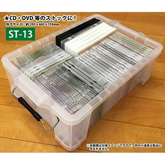 JEJ Astage Storage Box Made Japan ST #13 Stackable Clear Disaster Preparedness Width 29.5cm Depth 44cm Height 16cm