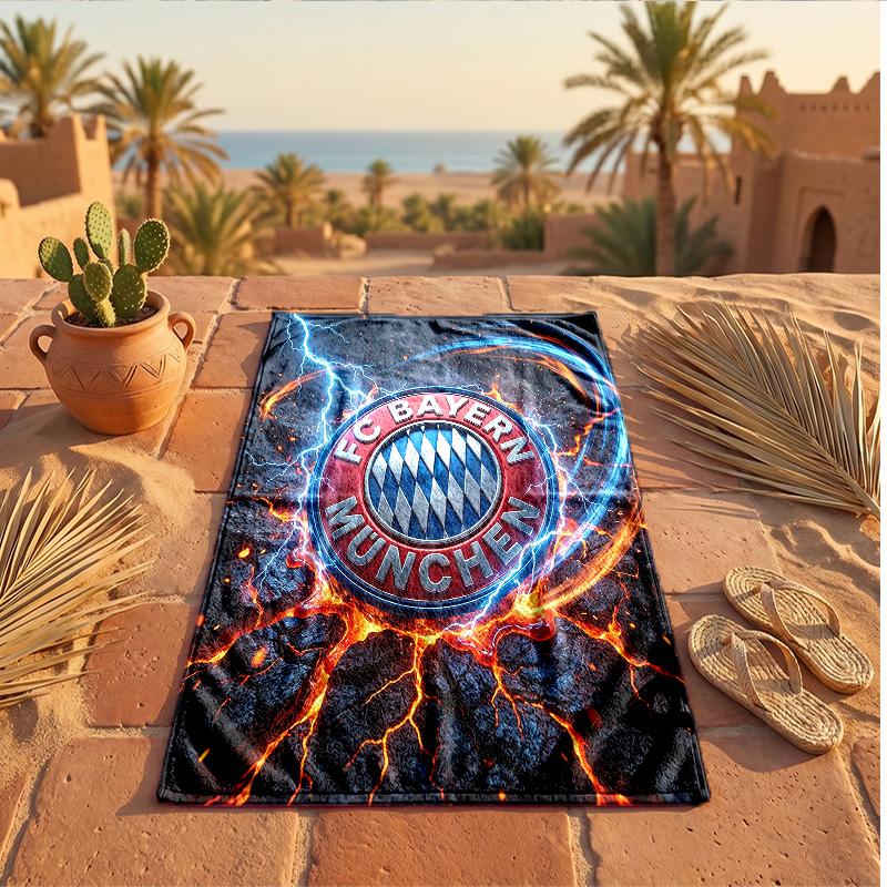 Asciugamano da Spiaggia in Microfibra con Stampa Bayern Monaco Asciugatura Rapida Assorbente Grande Asciugamano per Spiaggia Nuoto Viaggio