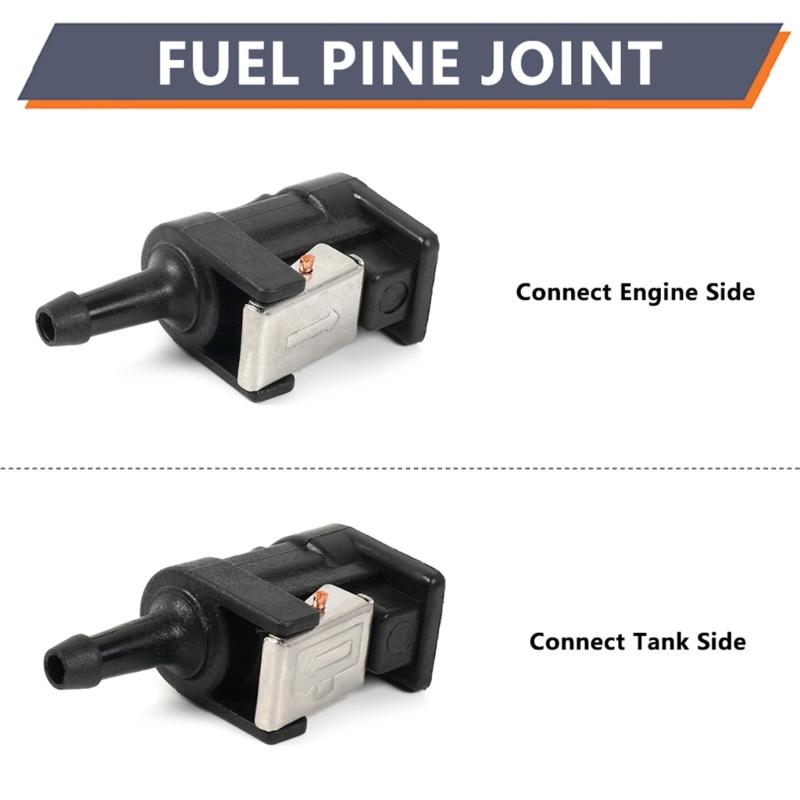 Fuel Line Quick Connector Marine Engine Fuel Hose Line Connector Outboard Maintenance Accessory for 8mm Outboard