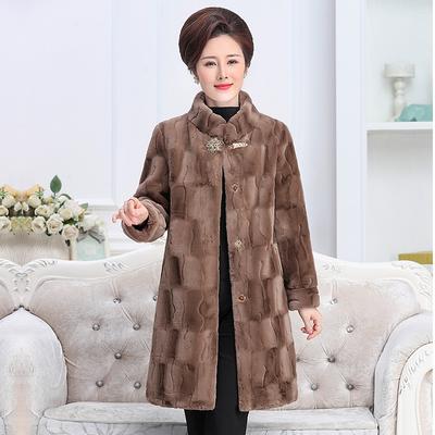 Mode Atmosphäre Pelz Ein Langer Damen Nerz Gras Mantel Weiblich Koreanische Version Langärmliger Wintermantel Winterjacke Damen