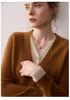 Soft, Skin-Friendly Cashmere Knit Color-Block Cardigan - Single-Breasted, Loose, and Slimming for Autumn/Winter Women's Wear