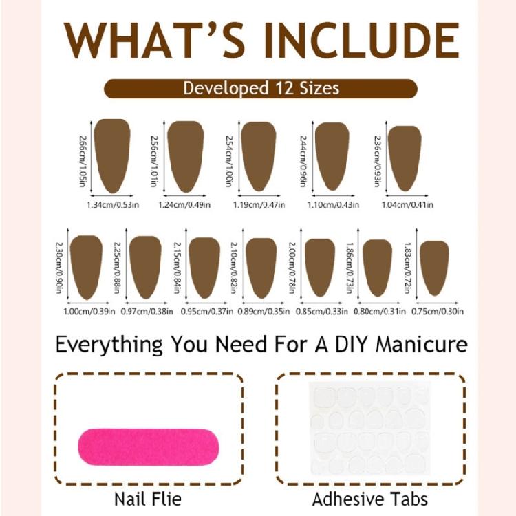 24 Pcs French Tip Stick On Nail Stylish False Nail Short Almond Press On Nail Simple Artificial Acrylic Nail