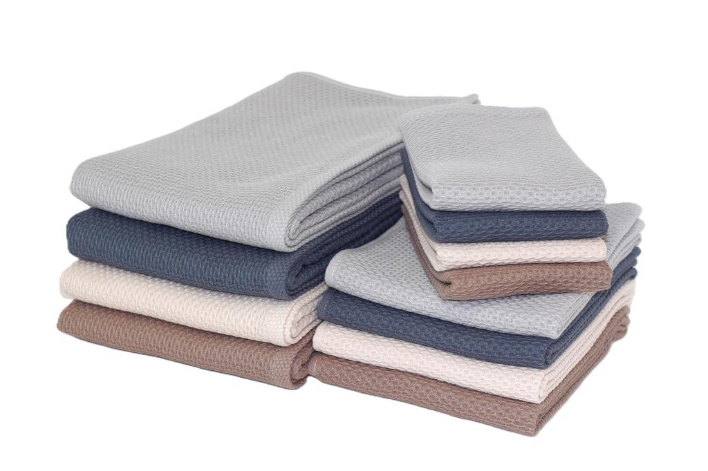 Hayashi Bath Towel, Approx. 60 X 120 Cm, Basic Waffle Pattern, Set of 4 Colors, BP4577-4P