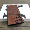 Faux Leather Luxury Soft TPU for Magsafe Magnetic Phone Case for Samsung Galaxy S23 S21 S20 FE S24 S22 Plus Note 20 Ultra Cover
