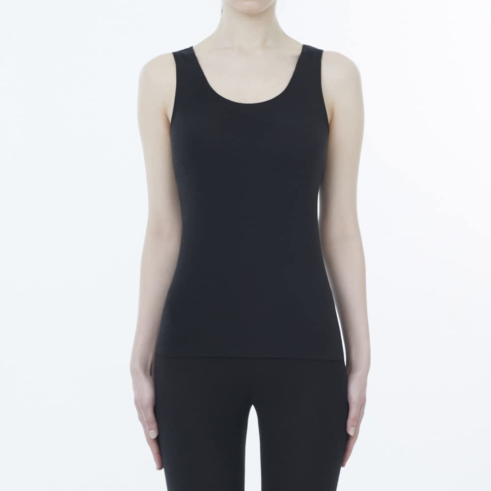 material inner shirt Breath Thermo Underwear Rand Neck Bra Top with Cup My Breath Thermo Moisture Absorption Heat Generation Underwear C2JA2803 Black