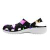 White EVA Clogs with Bright Heart Print, Lightweight Slip On Garden Shoes, Breathable Beach Sandals, Indoor Outdoor Slippers for Men Women